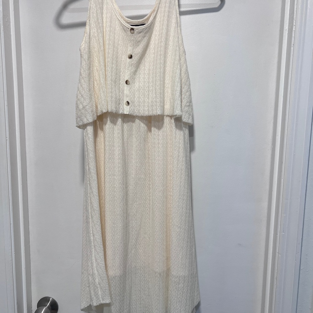 THML Cream Button-Front Dress